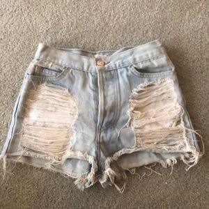 Brandy Melville high waisted denim shorts